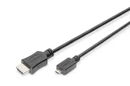 Кабель Assmann 4K HDXiaomi 2M Type D to Type A DB-330109-020-S Black - мініатюра 2