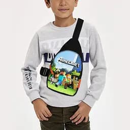 Сумка через плечо детская Minecraft Крипер 29х17 см сумка слинг для мальчика (02083)