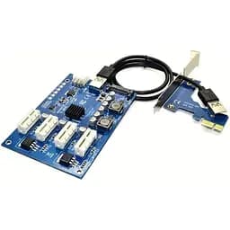 Cпліттер-розгалужувач-хаб Voltronic PCI-e x 1 на 3 порту х 1, BOX