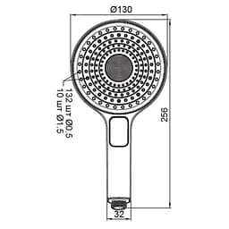 Ручний душ Koer 3 режими KP-0403-01 KR4991, Хром - мініатюра 2