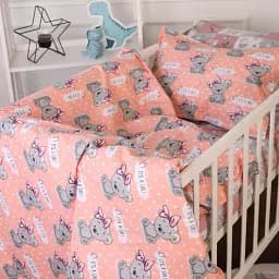 Комплект постільної білизни MirSon Бязь Kids Time 20-0028 Little girl Teddy 110x140 см (2200009637940) - мініатюра 2