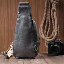 Модна сумка через плече в модному кольорі з екошкіри Vintage 22792 сіра - мініатюра 10
