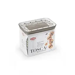 Прямокутна ємність для зберігання продуктів TOSСA 1,2л, біло-сіра (55600)