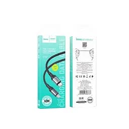 Кабель Hoco X102 Type-C to Type-C 3A 1 м nylon aluminum connectors чорний - мініатюра 2
