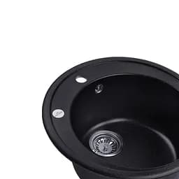 Кухонна мийка гранітна Kroner KRP Komposit SCH-510 CV027405, Чорний - мініатюра 4