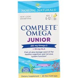 Рыбий жир для подростков Nordic Naturals Complete Omega Junior со вкусом лимона 283 мг 90 капсул