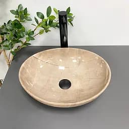 Умивальник VBI Parma brown stone glossy накладний VBI-011013, Коричневий - мініатюра 3
