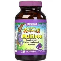 Мультивитамины для детей Bluebonnet Nutrition Rainforest Animalz со вкусом винограда 90 конфет