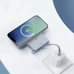 Магнітний павербанк Ugreen PB594 з бездротовою MagSafe зарядкою блакитний 30W 10000 мАч - мініатюра 12