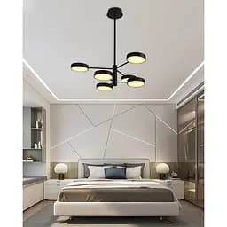 Світильник стельовий Miorro LED Fiori з пультом ДУ 70W 2700-6000К чорний (51-313-002) - мініатюра 7