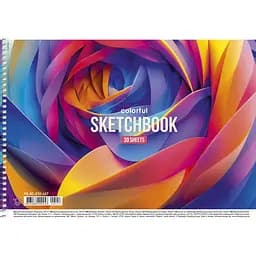 Альбом для малювання Star Барвиста спіраль, 30 аркушів (PB-SC-030-457)