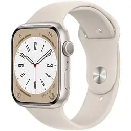 Смарт-годинник Apple Watch Series 8 GPS, 45mm, Starlight, Starlight Sport Band (Grade B) Seller Refurbished