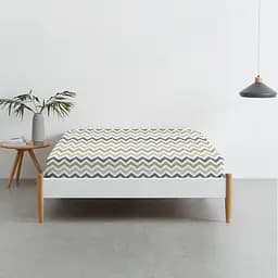 Простирадло Cosas полуторне 155х240 grey zigzag cs2, бежевий (ZigGreyBeige_155s) - мініатюра 2