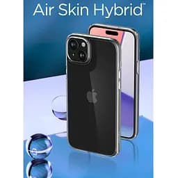Чехол Spigen Air Skin Hybrid для iPhone 15 Plus Crystal Clear (ACS06645) + защитное стекло - мініатюра 9