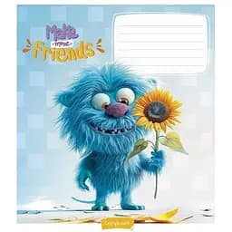 Зошит учнівський "Make more friends" Школярик 012-3453C 12 аркушів Різнокольоровий