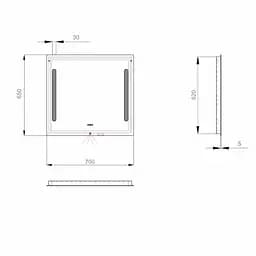 Дзеркало Sanwerk Лава "Стелла" 70x65 ZL0000139 - мініатюра 4