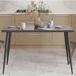 Кухонний стіл Марсель 50 Ferrum-decor 75x120x60 Чорний метал ДСП Сосна Кембра 32 мм (FRD-106696)