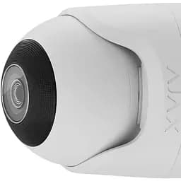 IP-камера Ajax дротова TurretCam, 5мп, 4мм, Poe, True WDR, IP 65, ІЧ 35м, аудіо, кут огляду 75°до 85°, купольна, біла - мініатюра 3