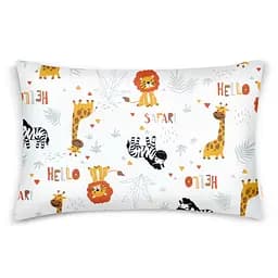 Дитяча постільна білизна в ліжечко SAFARI ANIMALS CS3, помаранчевий (AnimalsHelloSafapi_Grey110x160_140) - мініатюра 3