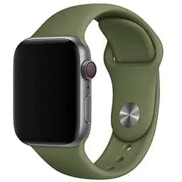 Силиконовый ремешок для Apple Watch Sport Band 38/40/41/42mm(ser.10) (S/M&M/L) 3pcs Зеленый / Olive