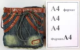 Джинсова сумка у формі жіночої спідниці Fashion Jeans8057 Темно-синя - мініатюра 10