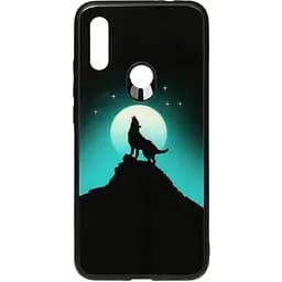 Чохол-накладка Toto Night Light Print Glass Case Xiaomi Redmi 7 Howling Wolf