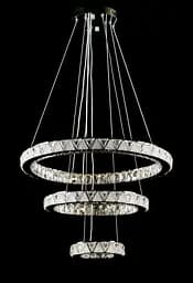 Світлодіодна люстра Splendid Ray L51007/60+40+20/3 LED з кришталем, хром, 100 Вт, з пультом і димером - мініатюра 2