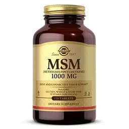 Препарат для суглобів і зв'язок Solgar MSM 1000 mg, 120 таблеток