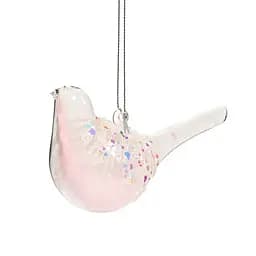 Елочное украшение "Стеклянная птичка с блестками" 12,3*4,8*6,5 см, YQ1458476