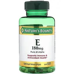 Витамин Е Nature's Bounty Vitamin Е 180 мг 120 желатиновых капсул