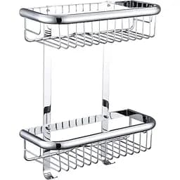 Полка прямая двойная Topaz 4102, Хром