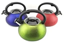 Якісний металевий чайник зі свистком з нержавіючої сталі для газової плити А-Плюс чайник нержавійка