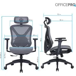 Офісне крісло Officepro Atlas OC630-B-DG-DG Black/Dark Gray [148896] - мініатюра 8