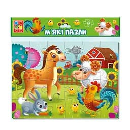 М'які пазли Vladi Toys Ферма, укр. мова, 24 елемента (VT1102-31)