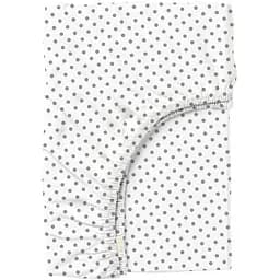 Простирадло Cosas на резинці 80х160 grey dots, білий (DotsGreyWhite_80х160х20)