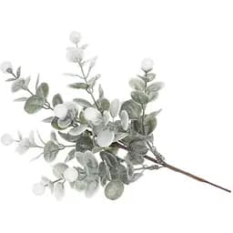 Искусственная ветка Эвкалипта 33 см Флористический материал для декора с эффектом "льда"