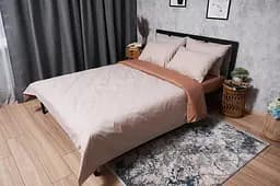 Комплект постільної білизни Moon&Star Бязь Gold Люкс Brown Blanc King Size 220x240 наволочки 2х70х70