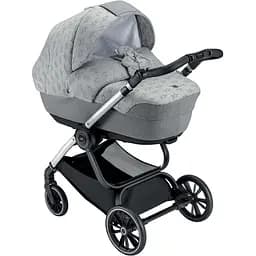 Універсальна коляска 2 в 1 CAM Techno Softy рама під дерево, сіра (805T/V96/977/514K)