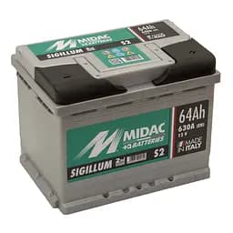 Акумулятор 6СТ-64A MIDAC S2 Sigillum, 12V 64Ah (-/+) Євро EN630А