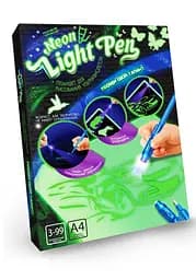 Набір для малювання ультрафіолетом Neon Light Pen з трафаретами, NLP-01-01, NLP-01-02