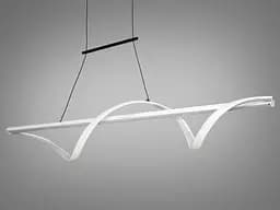 Люстра стельова LED Diasha 2362-120WH, 50W, біла, регульована висота 50-90 см, сучасний стиль для вітальні - мініатюра 4