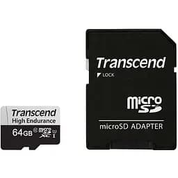 Transcend Карта пам'яті microSD 64GB C10 UHS-I U1 High Endurance (85TB)