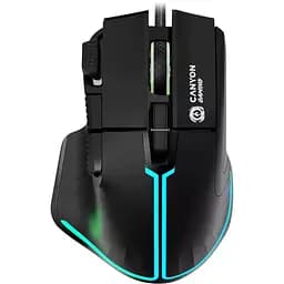 Миша Canyon mouse Fortnax GM-636 RGB 9buttons Wired Black (CND-SGM636B)