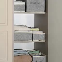 Ящик для зберігання МВМ My Home (MVM) 30x15x10 см світло-сірий (TH-28 LIGHT GRAY) - мініатюра 3