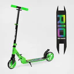 Самокат Best Scooter Rio 68-89х54.5 см Зелено-чорний 000283538 - мініатюра 3