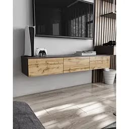 Тумба підвісна Moreli Т-221 1500x242x360 мм венге магія дуб аппалачі (mo-t221-venge-apalach)