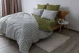 Комплект постільної білизни ТЕП Happy Sleep Olive Dream полуторний оливковий з білим (2-03794_25627) - мініатюра 2