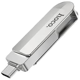 Флеш-накопичувач Hoco UD10 Metal Flash 2in1 USB 3.0/Type-C - 128GB Gray - мініатюра 3