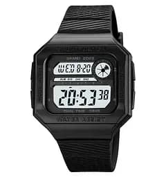 Годинник чоловічий спортивний наручний Skmei 2022 (Чорний з білим циферблатом)