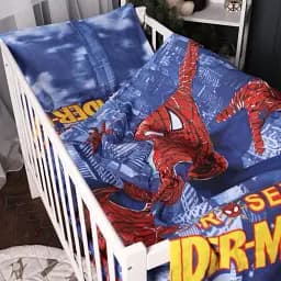 Підковдра MirSon Бязь Kids Time 17-0700 Spider-Man 143х210 синя (2200010457711) - мініатюра 2